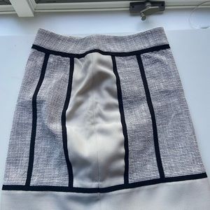 Ann Taylor Black and White Mini Skirt Petite
